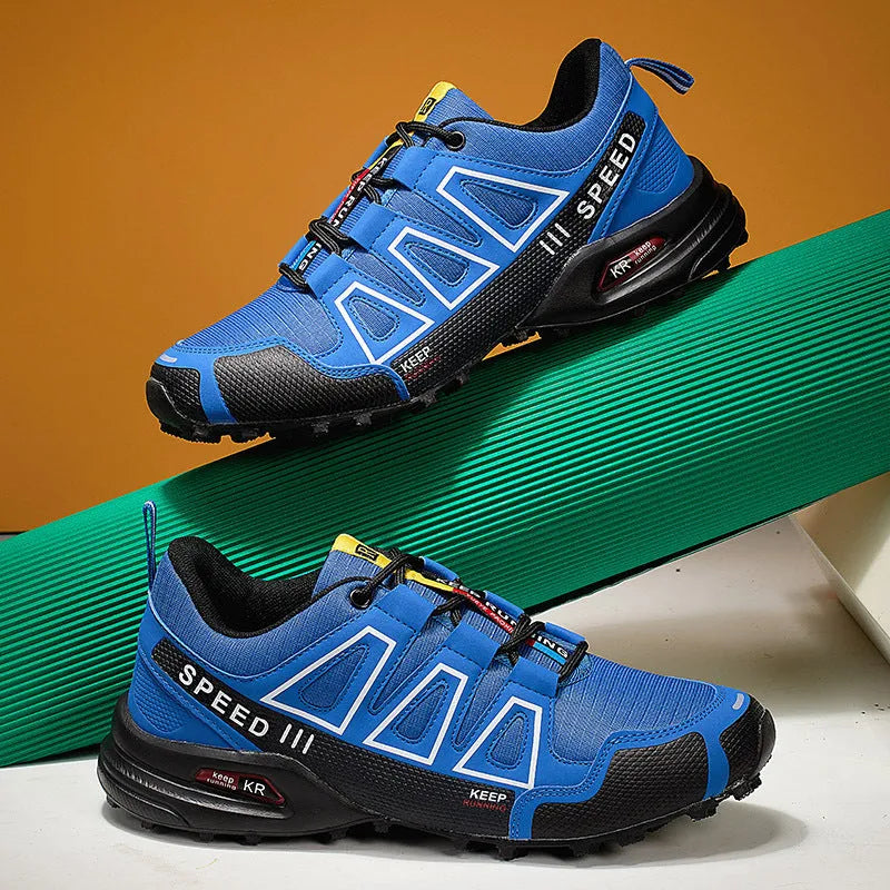 Chaussure Running Trail Homme Noir & Rouge – Performance et Confort