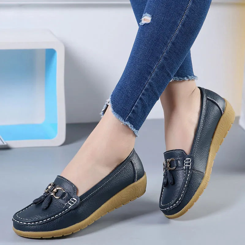 SERELA™ - mocassin femme cuir tres souple - Confort Absolu & Élégance Garantie