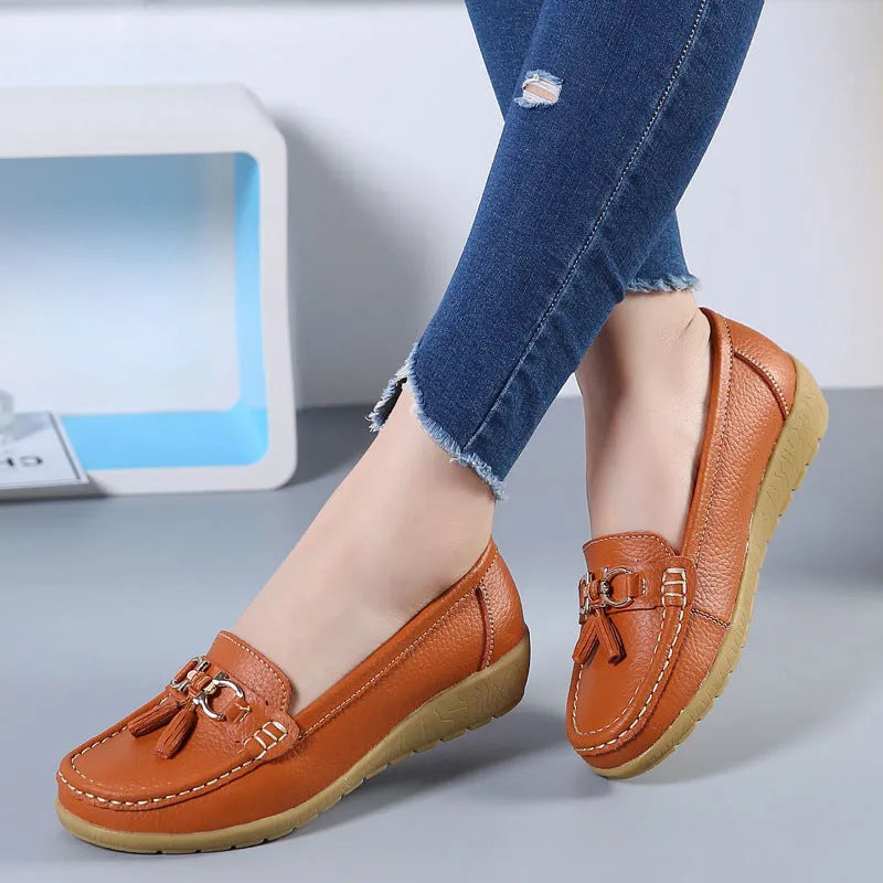 SERELA™ - mocassin femme cuir tres souple - Confort Absolu & Élégance Garantie